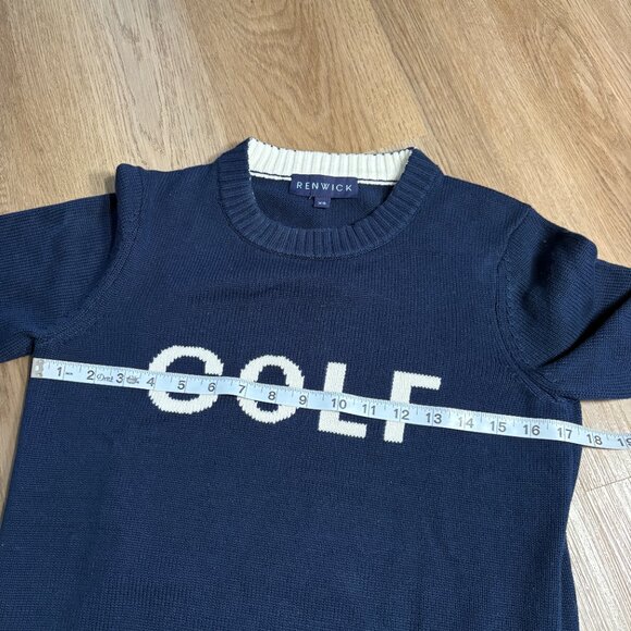 Renwick Sport Club GOLF Sweater navy blue size XS crew neck preppy - Picture 9 of 10